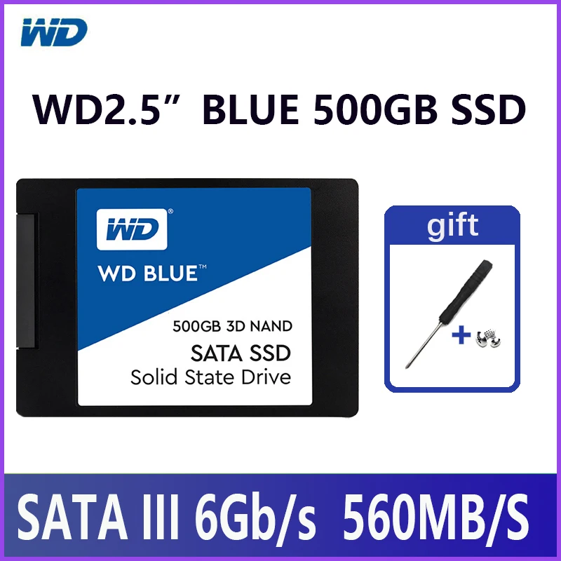 Внутренний твердотельный жесткий диск WD SSD для ПК и ноутбуков SATA 3 0 6 5 дюймов 545