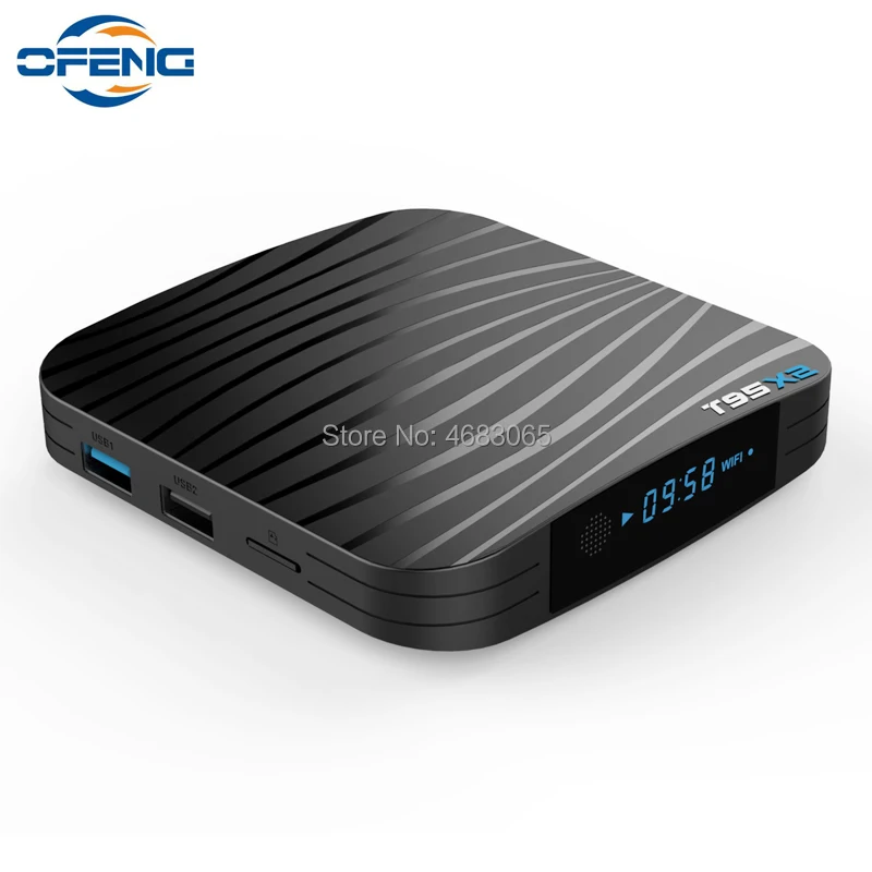 Smart TV BOX Android 8 1 T95X2 4 ГБ 32 64 Гб четырехъядерный процессор Amlogic S905X2 H.265 4K Youtube