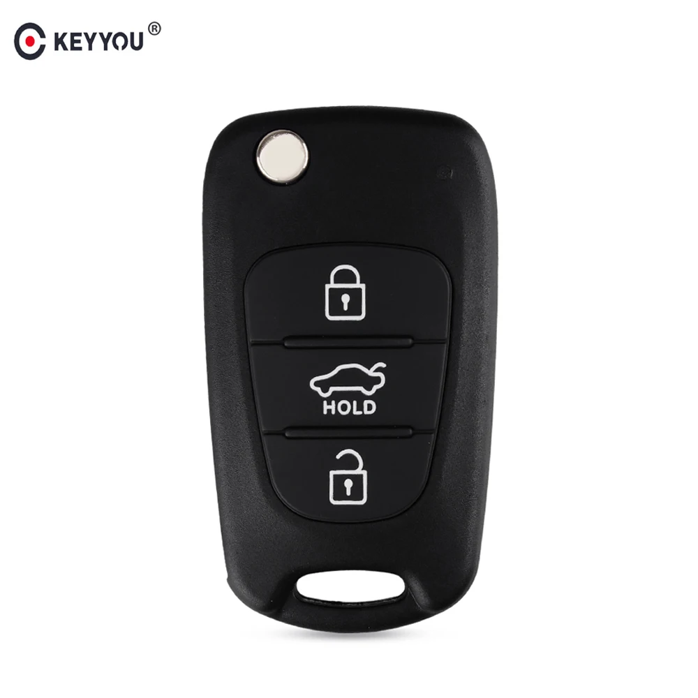 Запасной складной чехол KEYYOU 20X для ключа брелка с 3 кнопками Hyundai IX35 I30 I40 I20 Avante