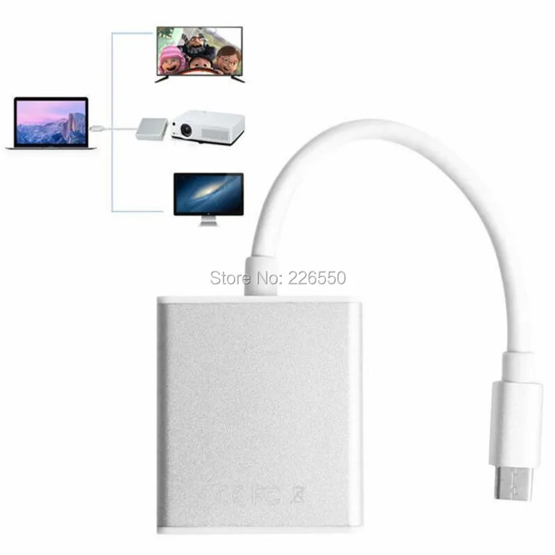 Адаптер переходник с USB 3 1 на DVI 24 5 Pin 1080P для Macbook Pro Chrombook 4K HDTV|Кабели VGA| |