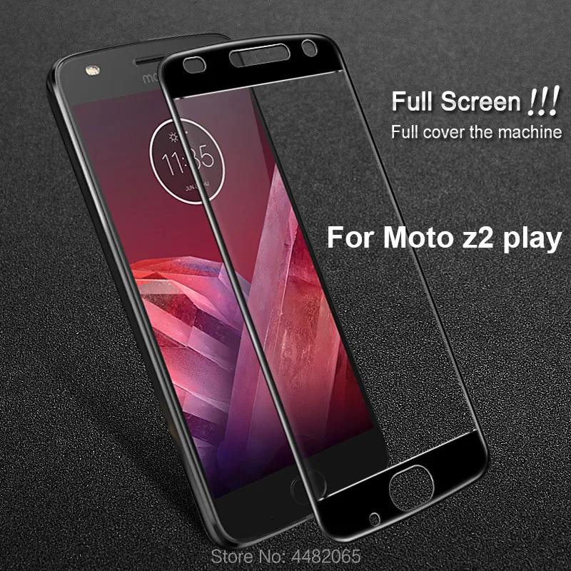 Закаленное 3d стекло для Motorola Moto Z2 Play полное покрытие 9H Защитная пленка Передняя