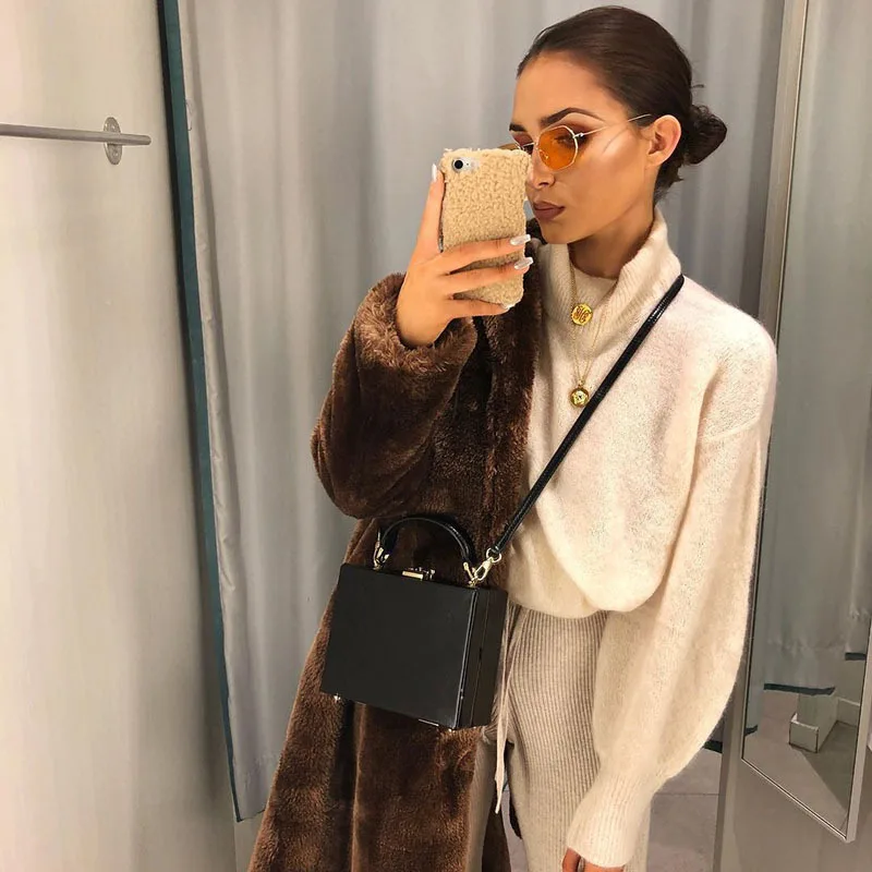 Twojstyle 2018 осень-зима теперь Wonen утолщаются теплый свитер пальто модные однотонные