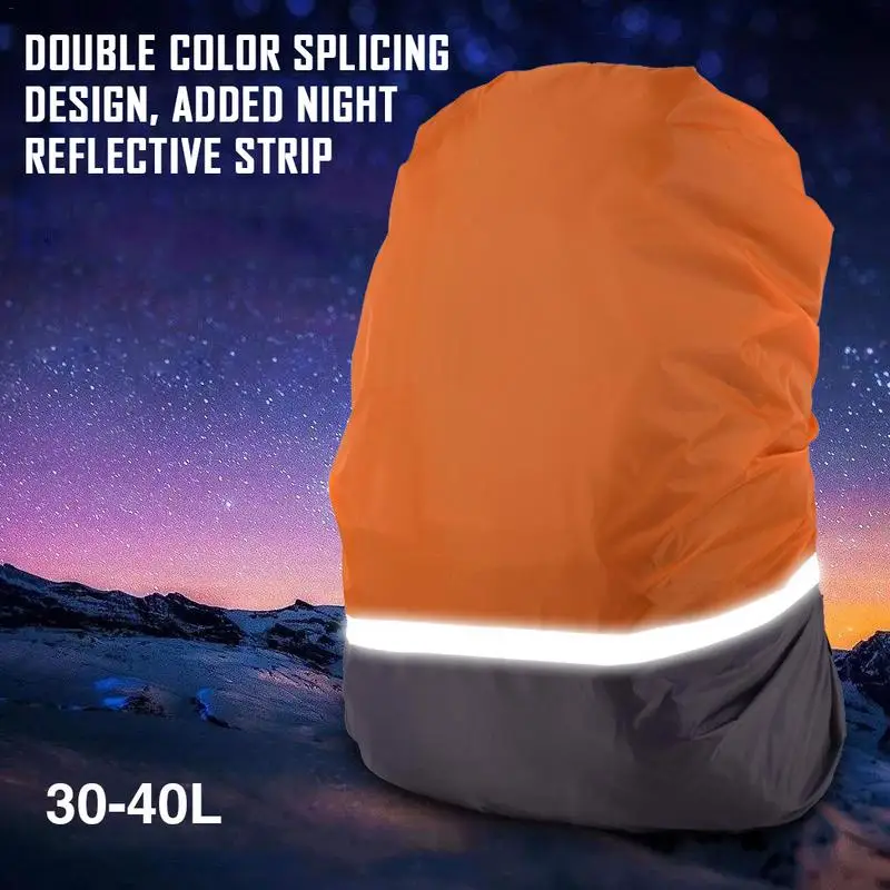 Rainproof Backpack Cover Anti Dust Rain With Reflective Strip for Hiking Camping Traveling Outdoor | Спорт и развлечения