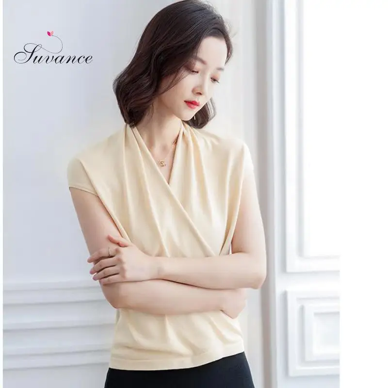 Suvance Summer Office Lady Knitted V Neck 4 Solid Color Sweater Fashion Ice S-l Women Pullover Jl-xy9947 | Женская одежда