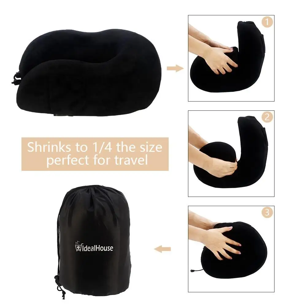 Набор подушек для путешествий с эффектом памяти u образная подушка шеи мягким