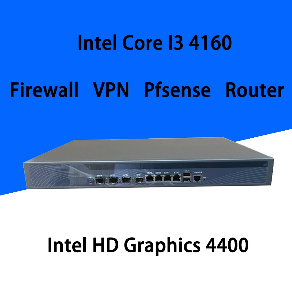 Брандмауэр Mikrotik Pfsense vpn сетевой маршрутизатор для защиты ПК Intel Core I3 4160 [HUNSN SA21R]