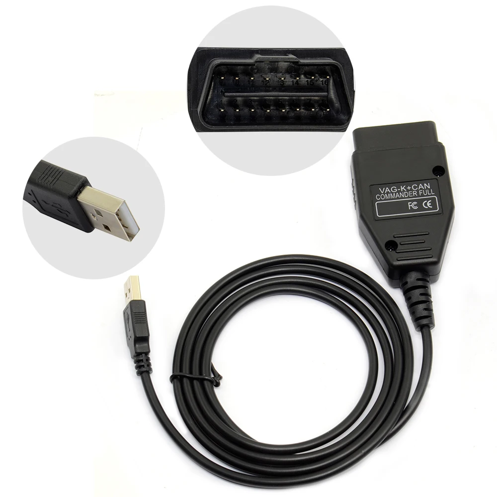 Лучшая цена! 10 шт./лот Super VAG K + CAN Can Commander 1 4 Vag USB OBD диагностический интерфейс OBD2 OBDII