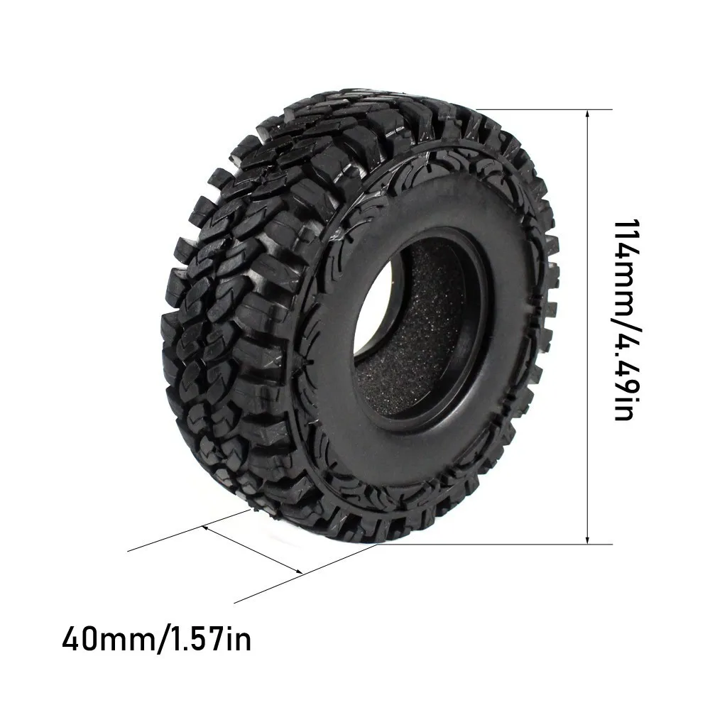 4 шт. 114 мм 1 9 дюйма резиновые шины/колесные шины для 1:10 RC Rock Crawler Axial SCX10 90046 Traxxas TRX