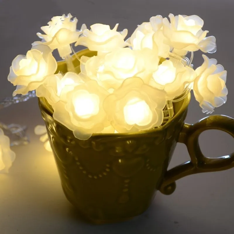 LED String Light Garland 2/3/4/5/10/20M Rose Flower AA Battery Power Lamp For Valentine's Day Party Wedding Christmas Decoration |