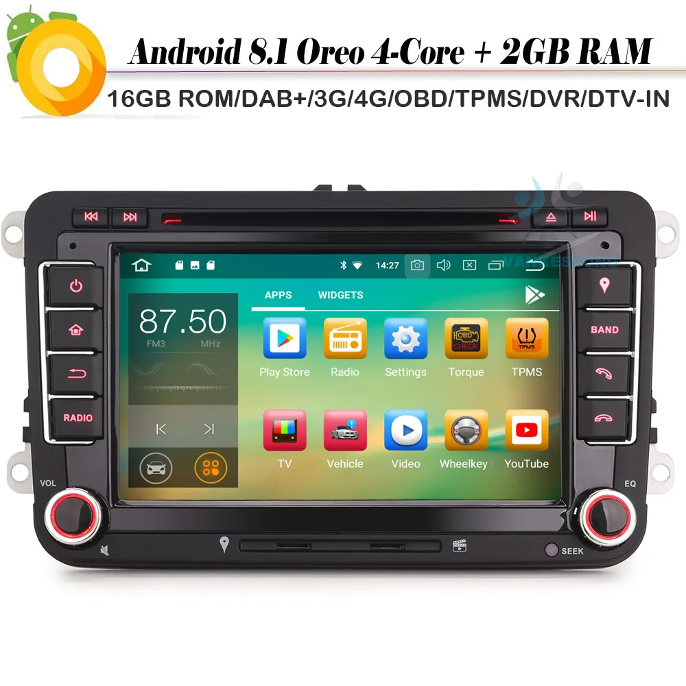 DAB + четырехъядерный Android 8 1 Авторадио NAVI WiFi 4G радио CD автомобильный