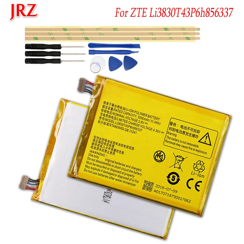 JRZ 3000mA батарея для ZTE Li3830T43P6h856337 сменные батареи телефона Bateria Blade X9 A711 S6 Lux +