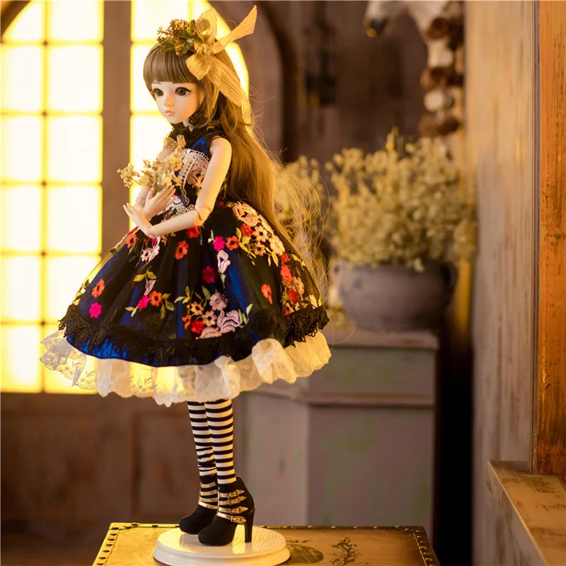 60 см BJD куклы новое поступление Reborn с наряд элегантное платье парики обувь шляпа