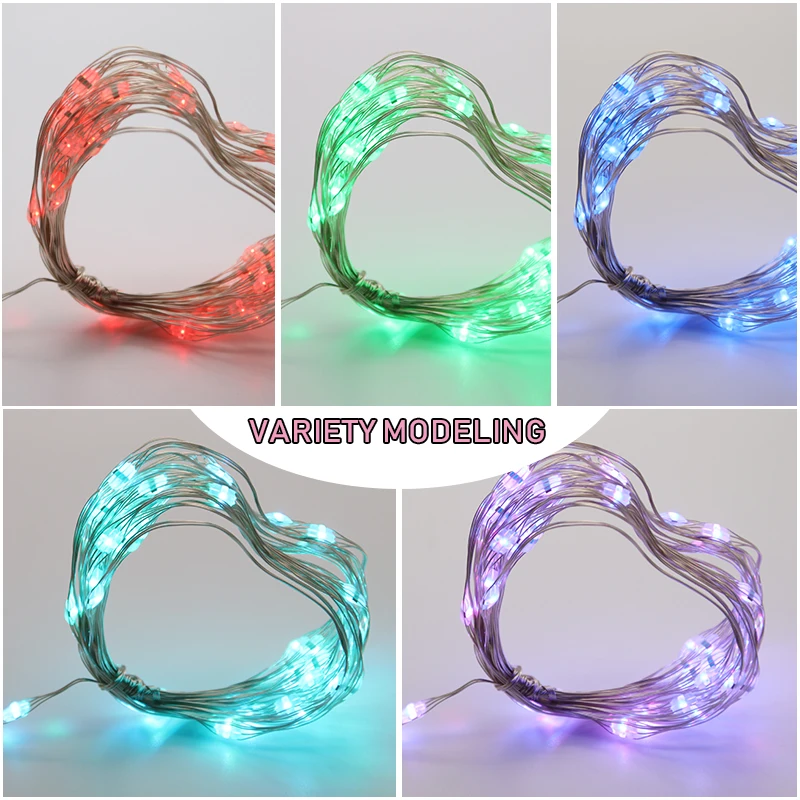 

1M 2M 3M 5M 10M Waterproof LED Lights String Decoration Fairy Lights Outdoor Garland Cooper Wire Twinkly LED String Lights Decor