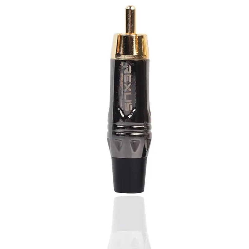 REXLIS 5 шт./лот Сделай Сам Золотой змейка RCA штекер HIFI ламинированный Аудио кабель