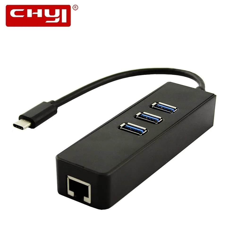 

CHYI USB 3,0 3 Порты и разъёмы концентратор с Gigabit Enthernet адаптер высокое Скорость Мульти USB C концентратор USB разветвитель для Macbook компьютера ПК Акс...