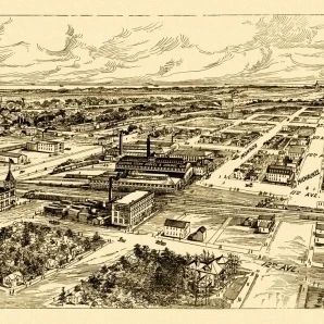 Историческая карта Милуоки Висконсин 1906 графство плакат печать (36x54)|Таблички и