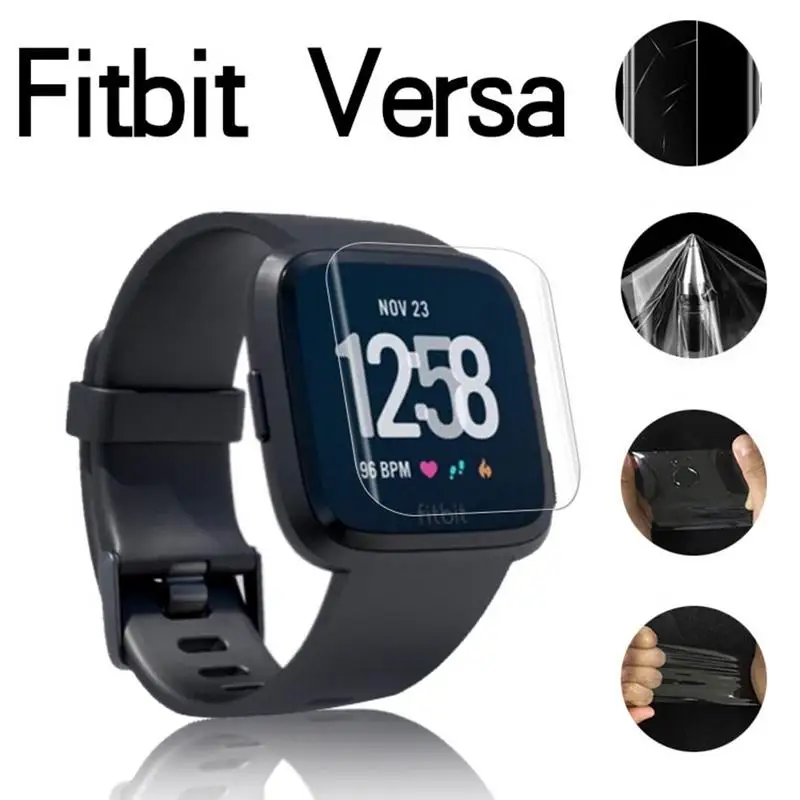Защитная пленка с полным покрытием экрана для умных часов Fitbit Versa