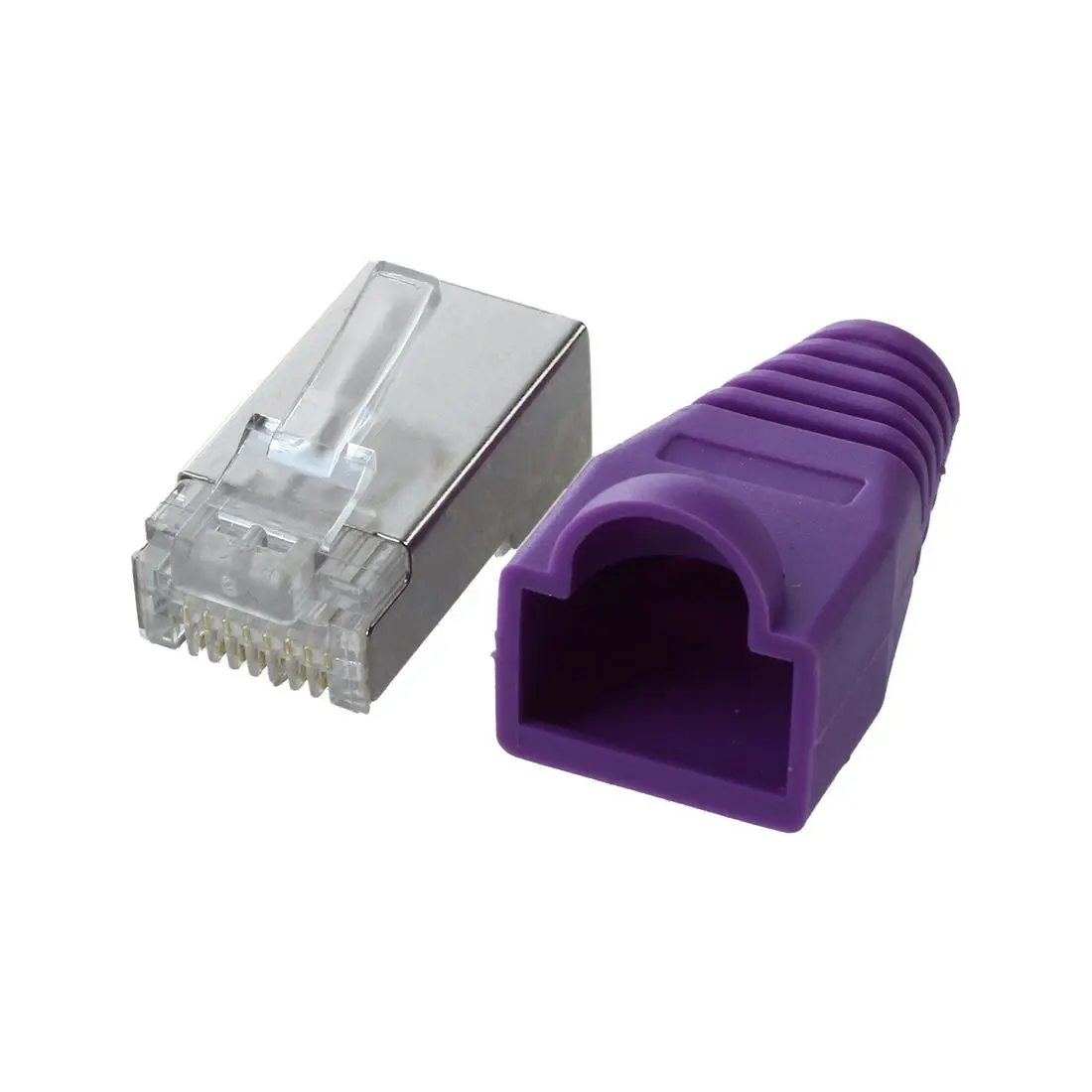 30 шт. металлический Экранированный 8P8C RJ45 разъем сетевые разъемы w защитный