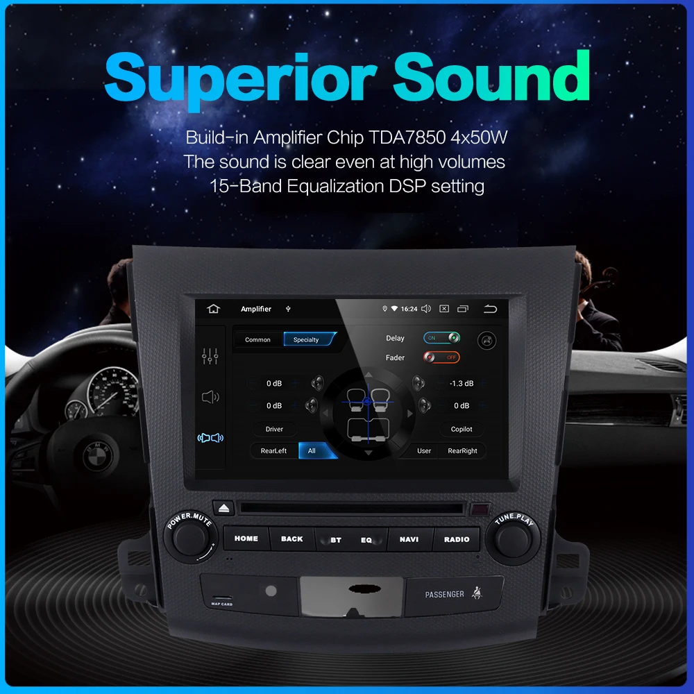 Dasaita 2 Din 8 &quotAndroid 10 0 для Mitsubishi Outlander Peugeot 4007 Citroen C Cross 2007 2008 2009 2010 2011 Автомобильный DVD