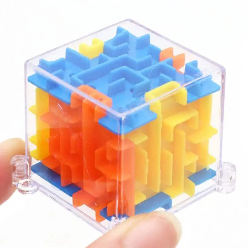 3D кубик головоломка Лабиринт игрушка ручная игра чехол коробка забавная мозга