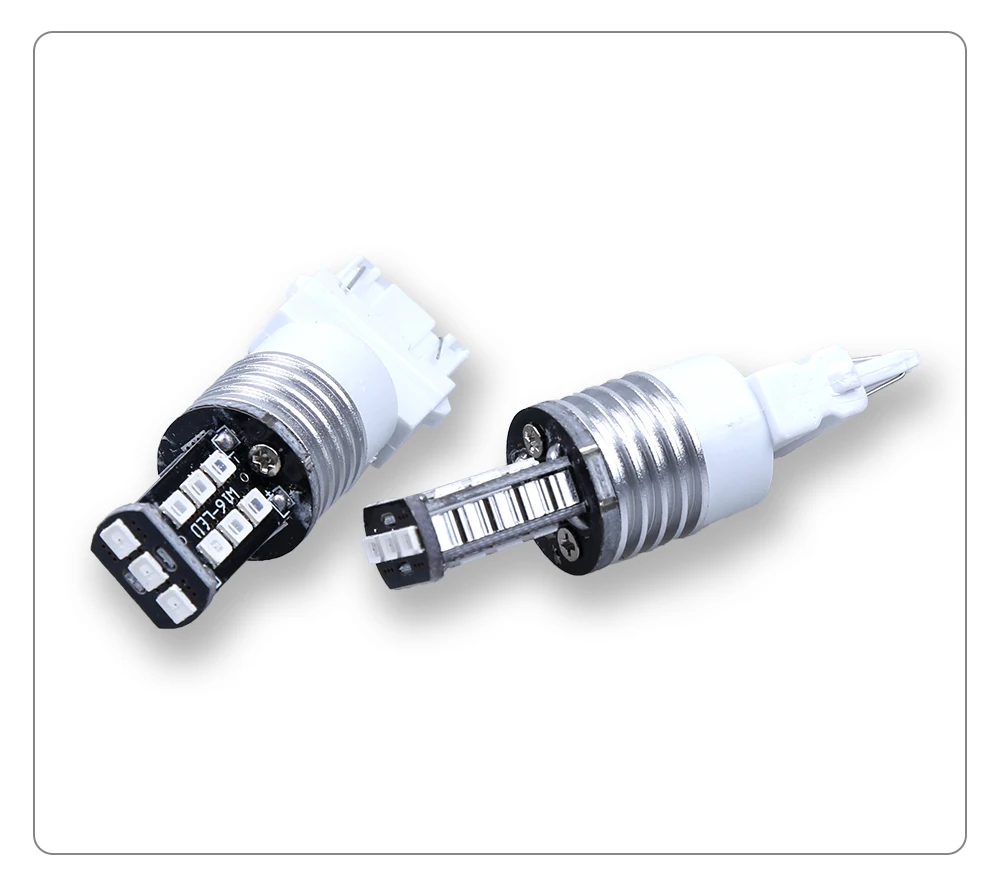 1 шт. Белый/янтарный без гипервспышки 3157 2835 Чип 15SMD светодиодный переключатель для