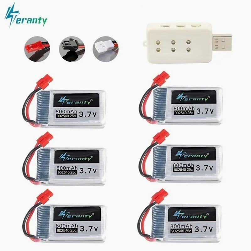 Для Syma X5 X5HC X5HW X5UW X5UC 3 7 V 800mAh 25c Lipo зарядное устройство наборы v батарея RC Quadcopter Drone