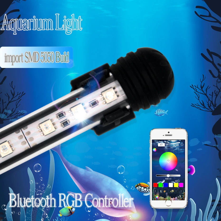 Водонепроницаесветодиодный RGB лампа для аквариума Zhongji светодиодсветильник