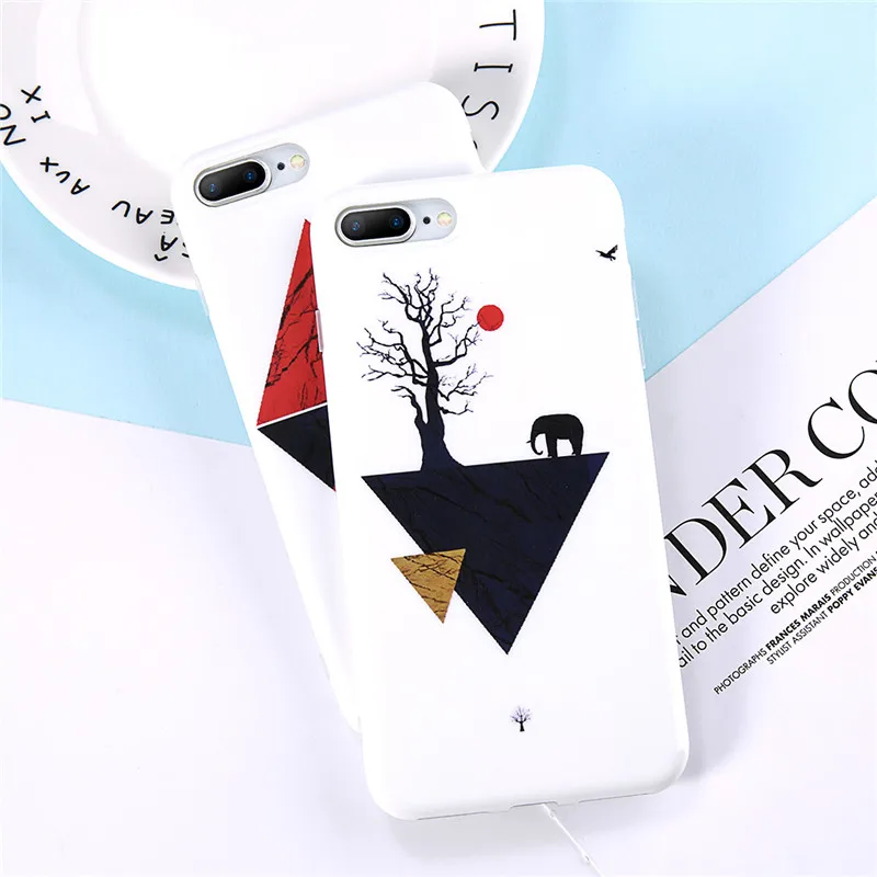 Lovebay узорные чехол для iPhone 6 S 7 8 Plus X XR XS Max геометрические треугольные мраморные