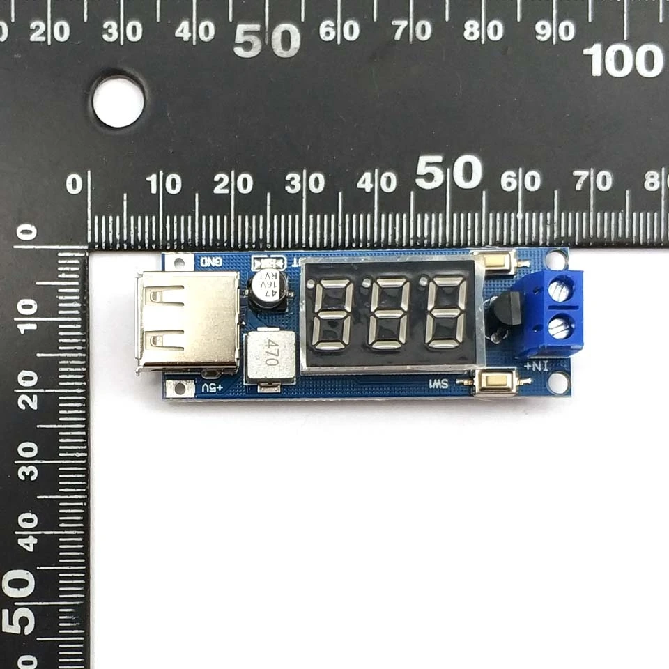 Понижающий преобразователь постоянного тока светодиодный вольтметр + 5 В USB