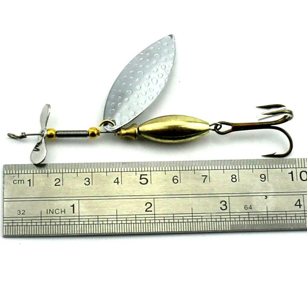Fishing Lure Artificial Bait For Pike Perch Trout Bass Carp Metal Spinner Tackle Equipment With High Carbon Steel Treble Hook | Спорт и