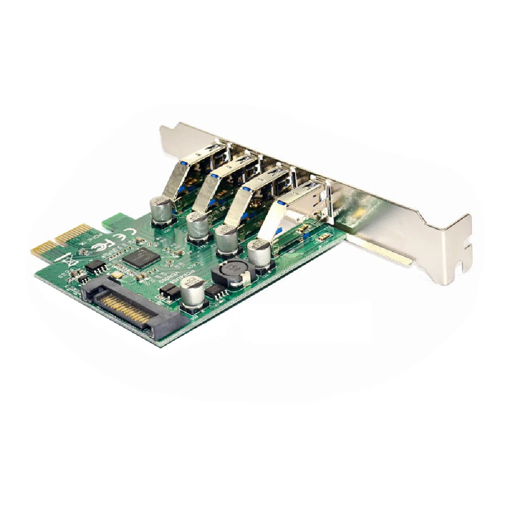 Карта расширения USB3.0 PCI E Express карты компьютера 4 портовая карта адаптера с
