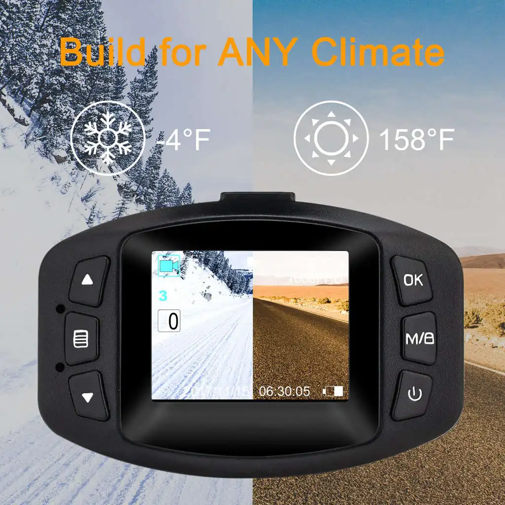 Dash Cam Hd 1080P Автомобильная камера приборной панели с датчиком объективом 650 нм и