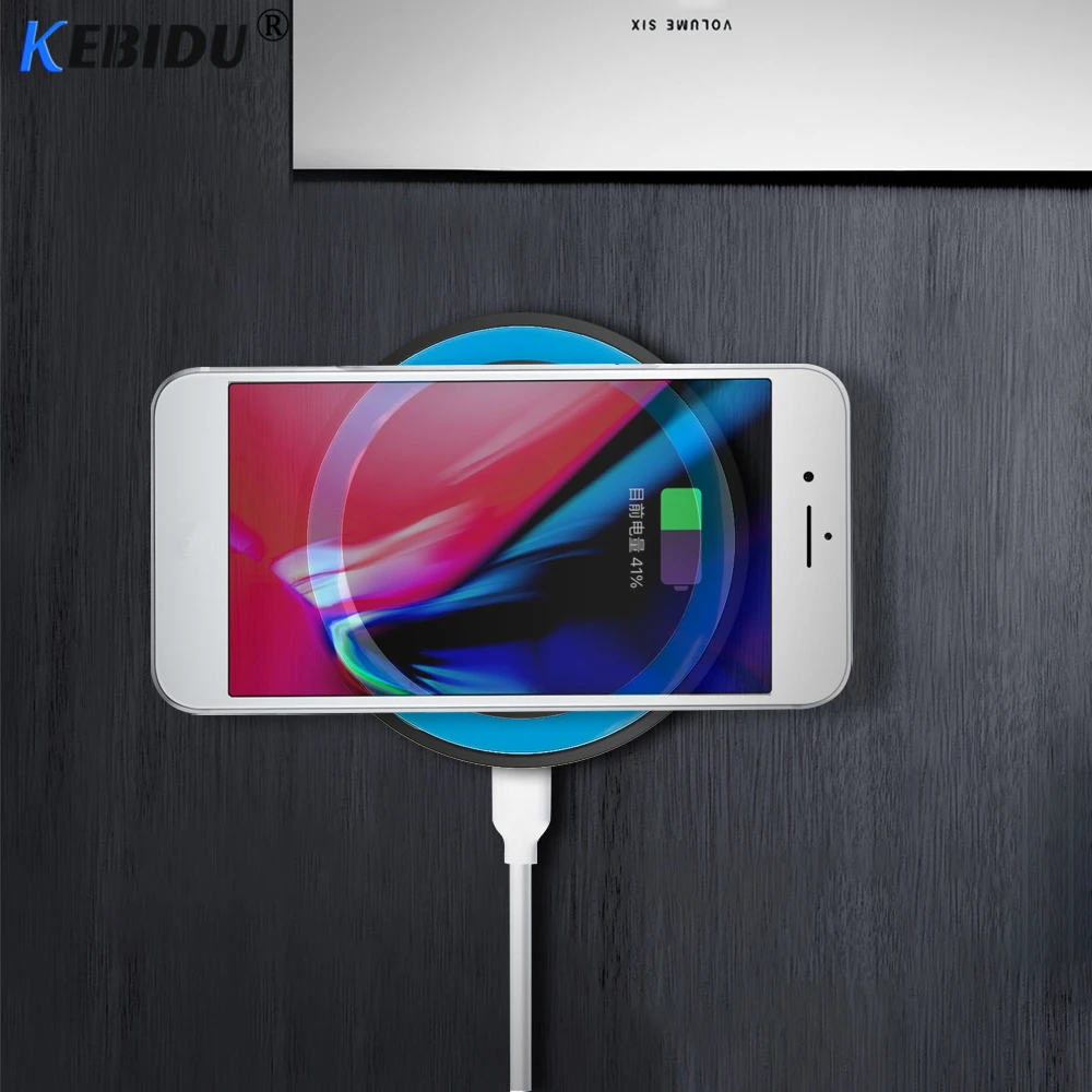 KEBIDU Беспроводное зарядное устройство 5 Вт для iPhone 8 X XR XS Max быстрая Беспроводная