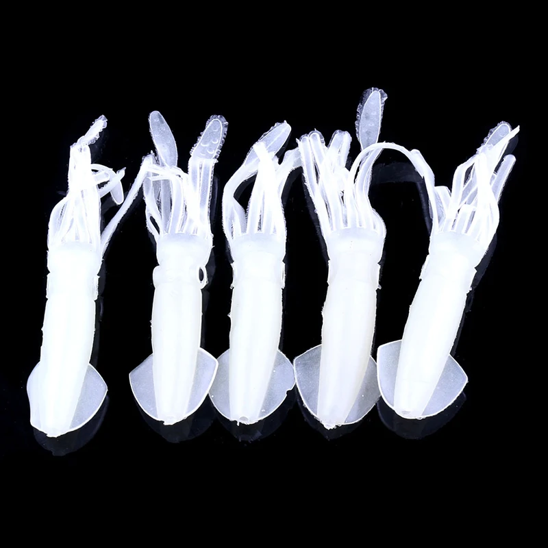 8g10cm 5 шт кальмарные Джиги силиконовые рыболовные приманки мягкие снасти набор