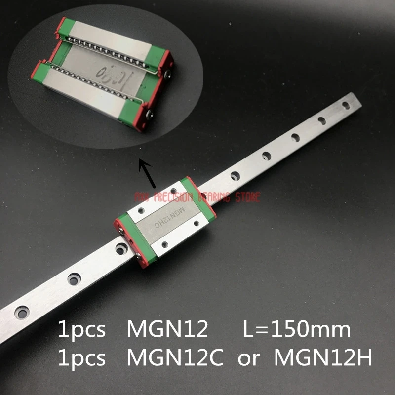 

2019 Sale AXK Cnc Router Parts 12mm Linear Guide Mgn12 L= 150mm Rail Way + Mgn12c Or Mgn12h Long Carriage For Cnc X Y Z Axis