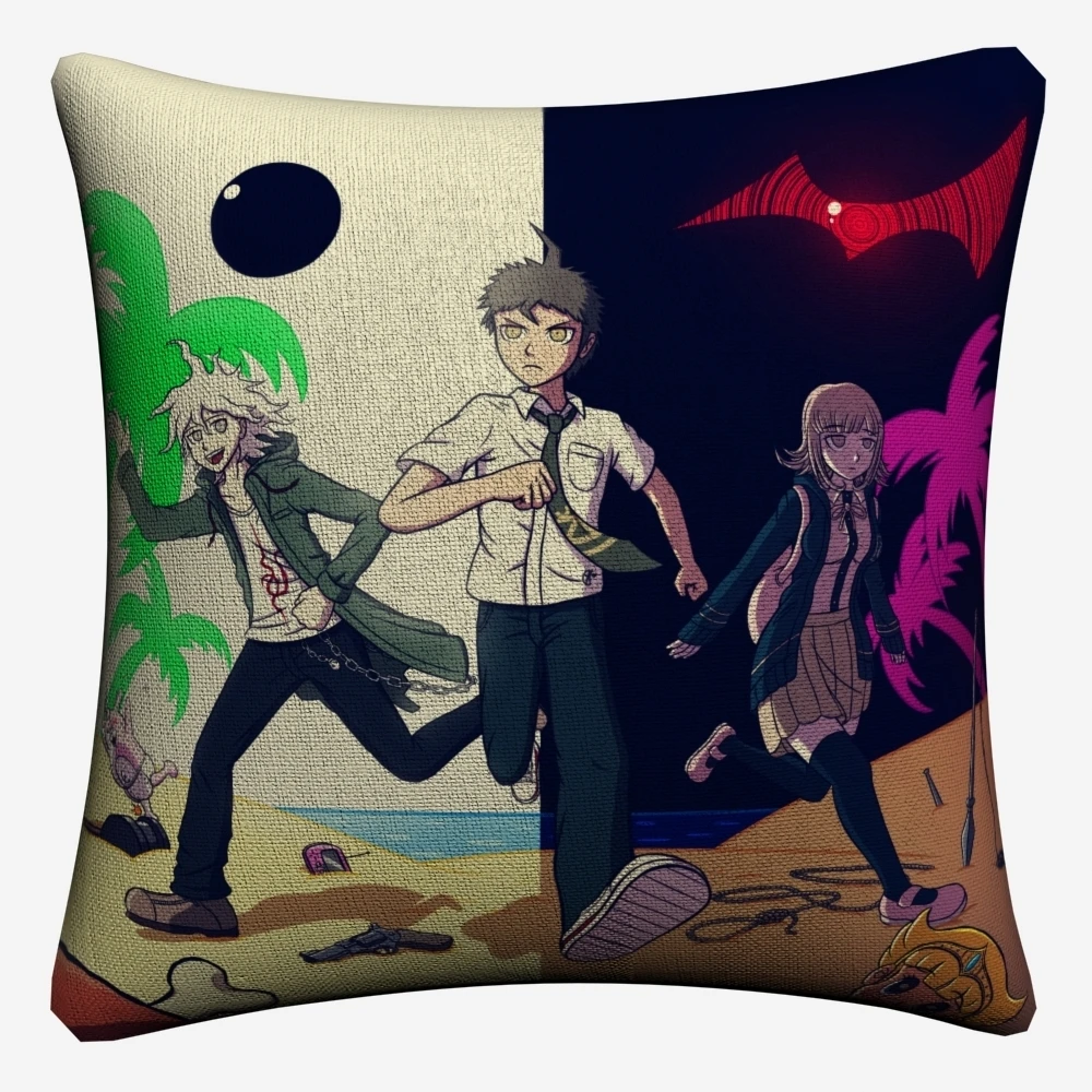 Новинка комикс Danganronpa чехол для подушки в стиле японского аниме 45x45 см дивана