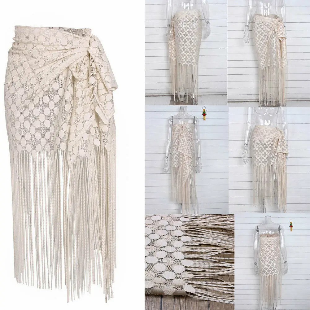 Женская Длинная пляжная юбка BOHO однотонная длинная для лета 2019|Женские юбки| |