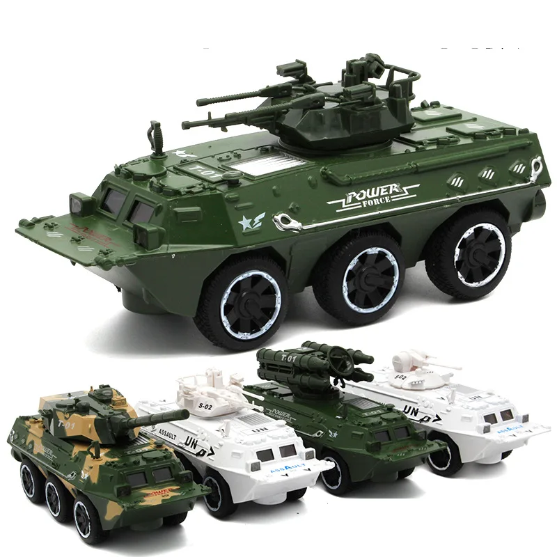 Armored Carriers Alloy Model with Light Simulation Sound 4 a Coating Children Military Toys |