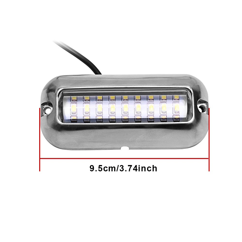 3.5inch Universal White 27 LED Marine Stainless Steel Under Water Pontoon IP68 Waterproof Boat Transom Light 12V DC ARMSKY | Автомобили и