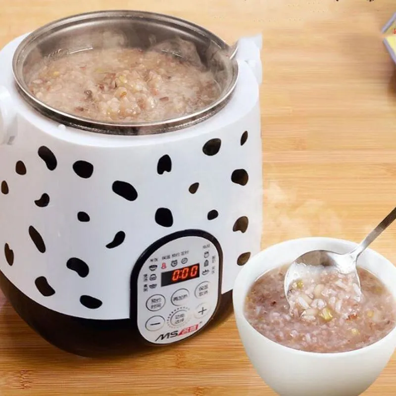 TSOICONN Мини рисоварка 1.6L Электрический нагревательный ланч бокс рагу суп лапша