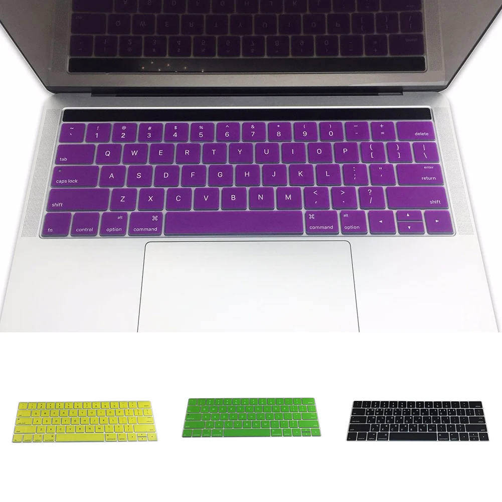 1 шт. однотонный силиконовый защитный чехол для клавиатуры MacBook Air 11 6/Retina 12 13/Retina