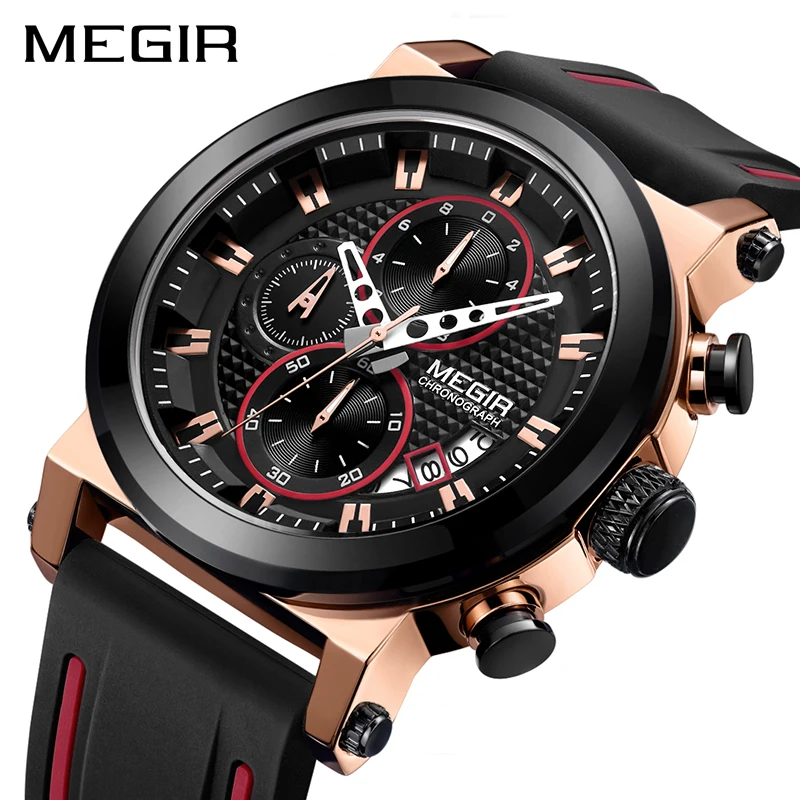 

MEGIR Luxury Brand Quartz Watch for Men Big Dial Sport Men Watches Chronograph Wrist Watch Man Kol Saat Jam Tangan Pria Dropship