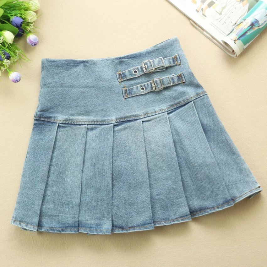 Летняя новинка Модная Джинсовая юбка женская джинсовая с высокой талией Женская