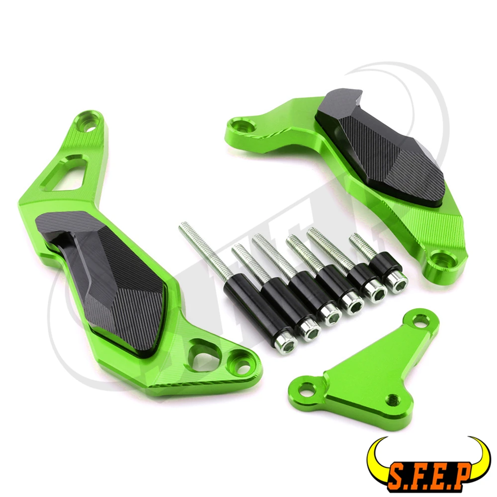 Слайдеры крышки двигателя CNC защитная накладка для Kawasaki Ninja 250 400 Ninja250 Ninja400 2018-2019 |