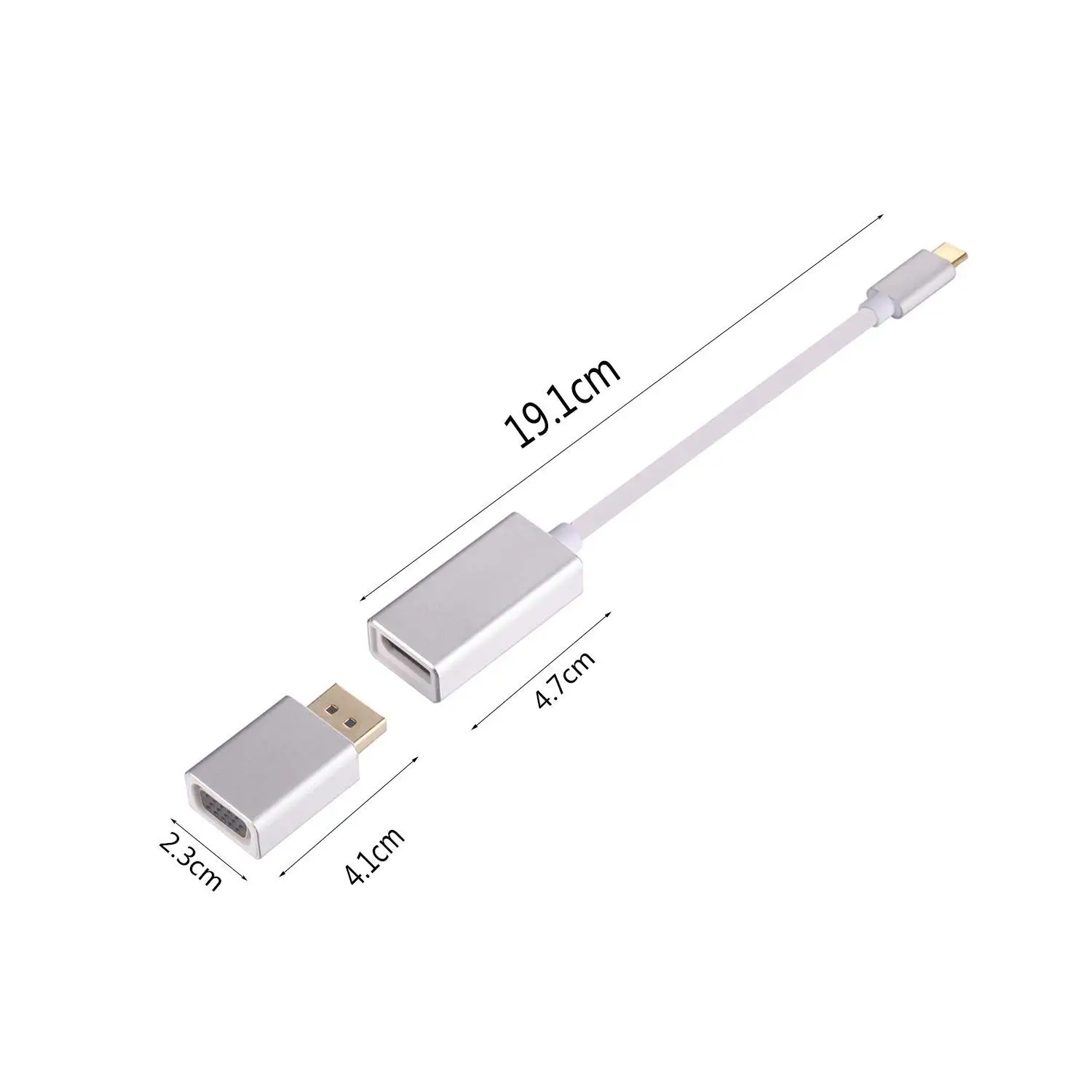 Кабель-Переходник Usb C на Dp To Vga адаптеры 3-в-1 Usb3.1 Тип Displayport 4K кабель 1080P конвертер