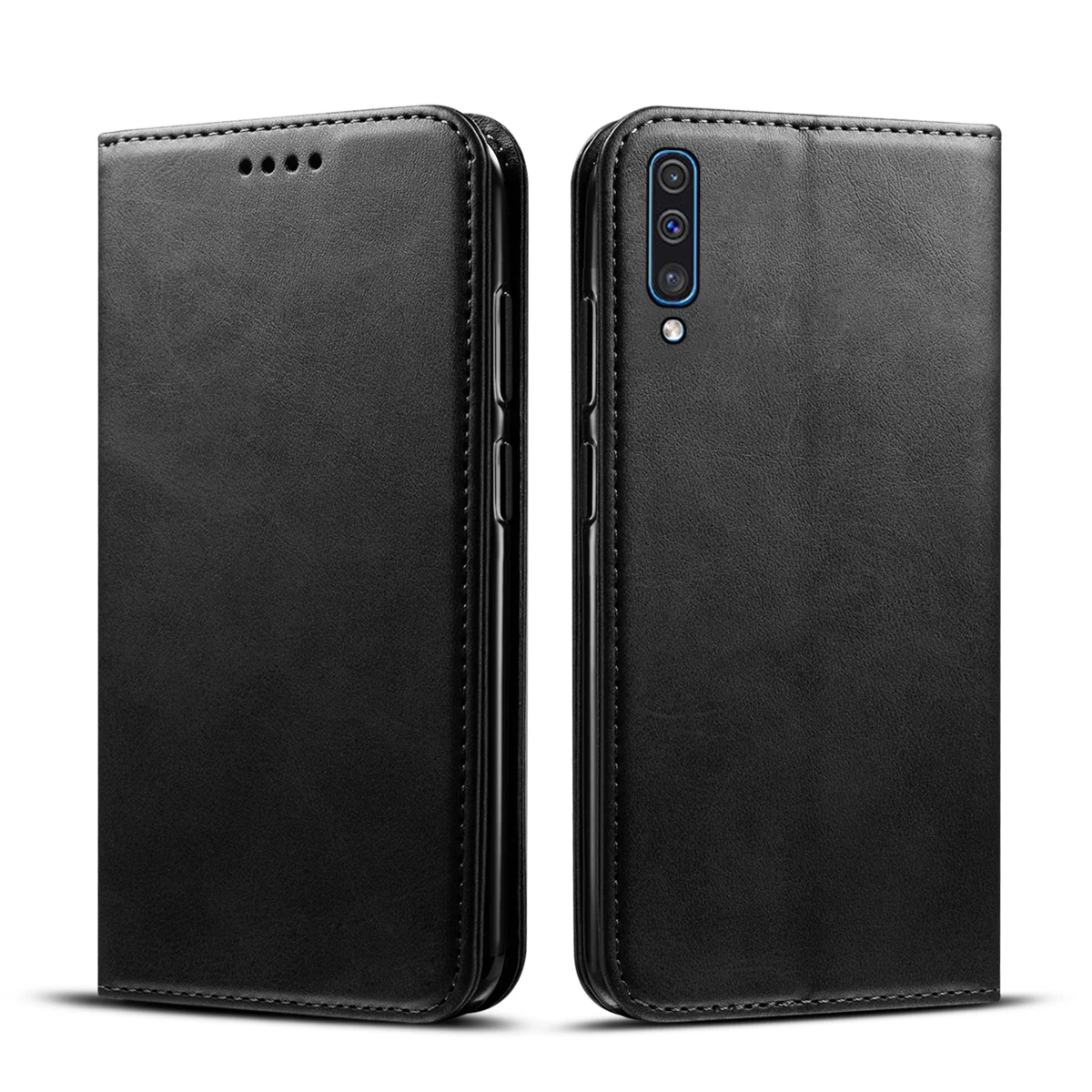 Кожаный чехол для samsung Galaxy A50 A40 A30 A20 A10 до середины икры зерна Бумажник из