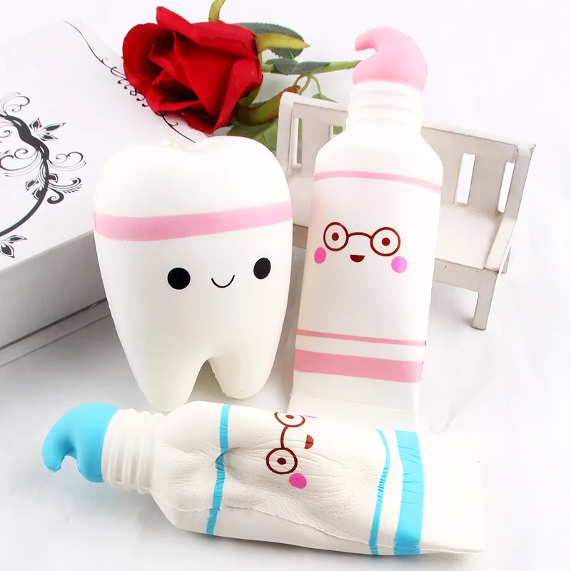Милый мультфильм зубной пасты кулон мягкими Toy планки замедлить рост мягкий Squeeze