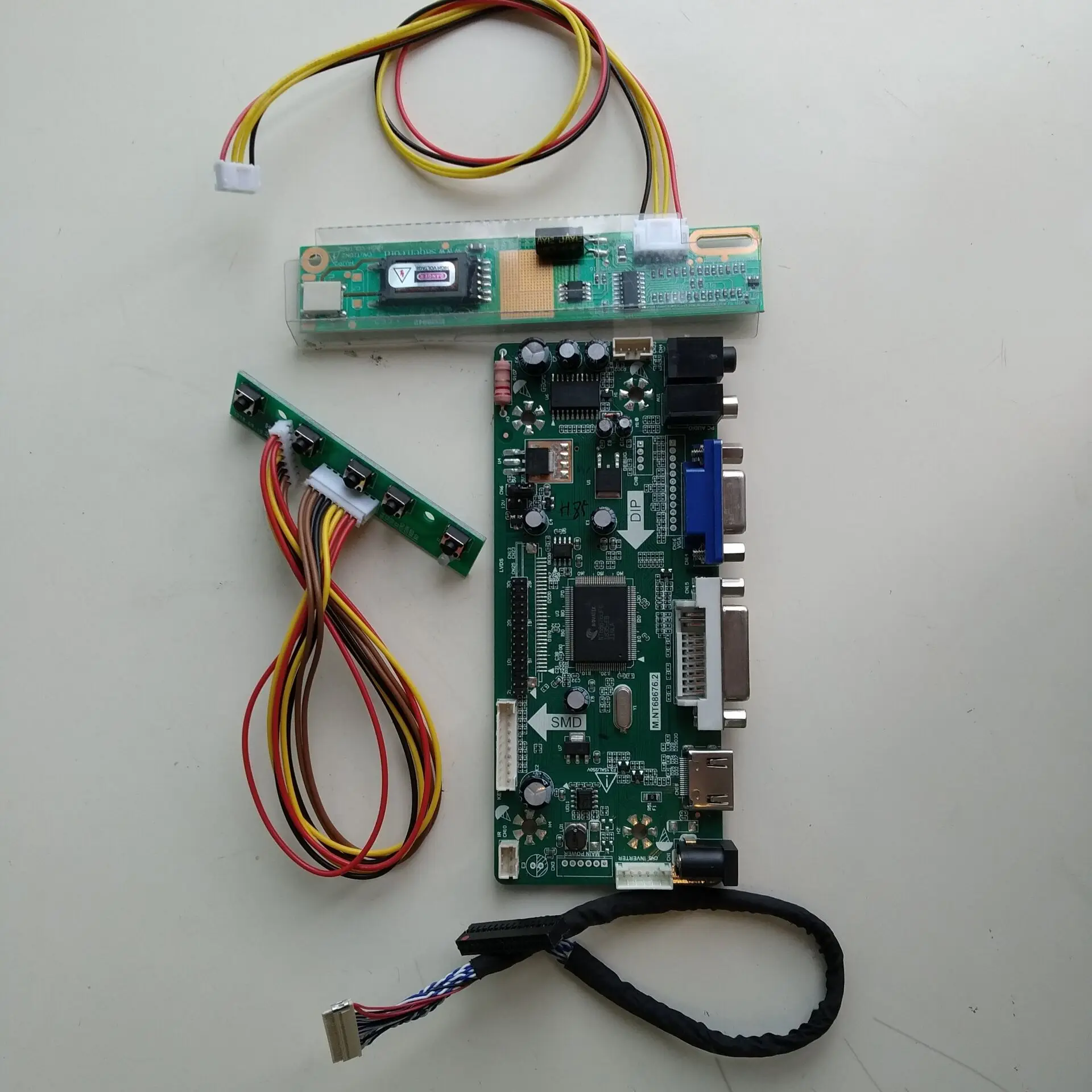 

M.NT68676 Controller board For LTN154AT09 1280X800 LCD screen HDMI-compatible DVI VGA 30pin LVDS Panel 1 CCFL driver kit