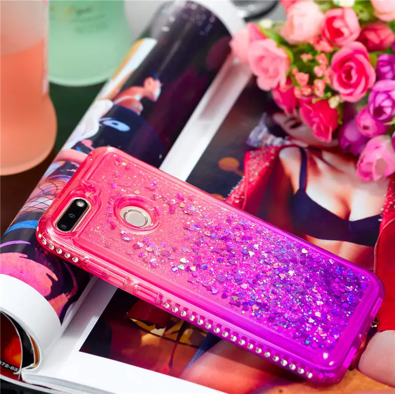 Чехол для телефона Huawei P20 Lite /Nova 3E/ P Smart / Enjoy 7S мягкий ТПУ чехол с блестящими