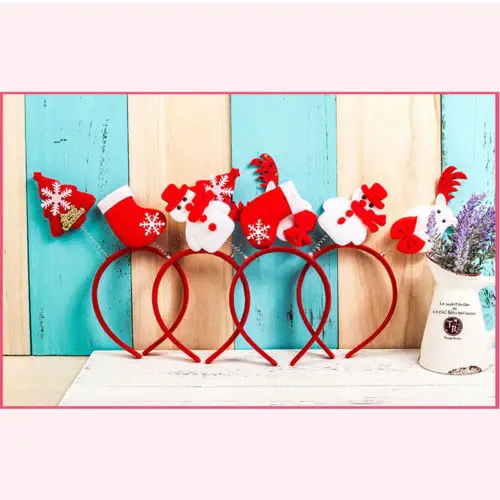 Merry Christmas Women Girl Hair Band Headband Reindeer Snowman Xmas Party Supplies for New Year Accessories |